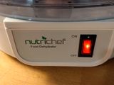 a close up of a food processor on a table