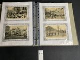 an old photo of a book with pictures of people on it