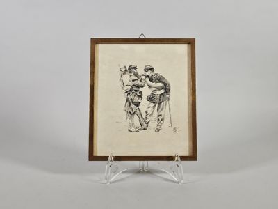 Alphonse Marie Adolphe DE NEUVILLE (1835-1885) (d'après). Deux soldats