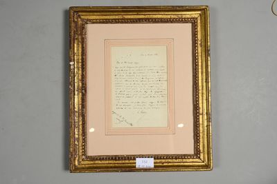 Louis PASTEUR. Lettre autographe signée à " cher et très hon…