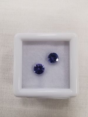TANZANITE violet blue VVS Nbr 2 Tanzanie rond 5 1,08ct