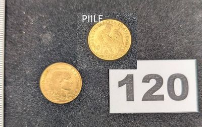 deux pièces d'or posées l'une à côté de l'autre sur une feuille de papier