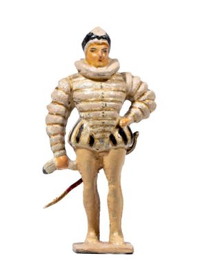 a figurine of a man with a sword in his hand