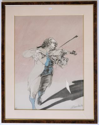 WEISBUCH Claude (1927-2014). Le violoniste.