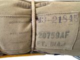 a close up of a bag that has a label on it