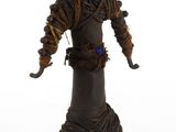 statue d'un homme aux dreadlocks tenant une batte de baseball