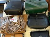 a lot of bags that are sitting on a table