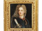 portrait d'un homme en armure tenant une coupe en argent
