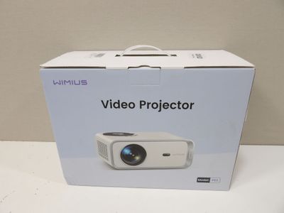 the box of the projector is open and ready to be used