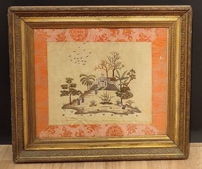 une vieille photo d'une photo représentant une maison dans les bois