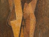 an image of a painting of two people hugging each other