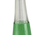 an image of a green glass decanter on a white background