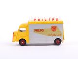 a toy truck that is yellow and white with a phillips logo on the side