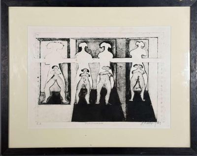 une image d'un dessin en noir et blanc d'un groupe de personnes