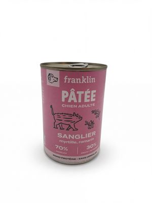 FRANKLIN - Pâtée chien adulte - Sanglier Myrtille Romarin - …
