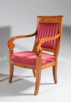 Paire de fauteuils en merisier, les accotoirs terminés en cr… (photo 2)
