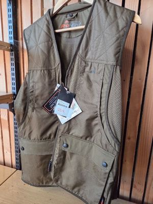 a vest hanging on a rack in a store