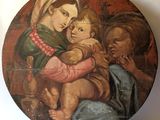 an image of a painting of a woman holding a baby in her arms