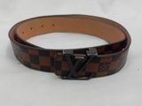 louis vuitton belt in brown and black checkered