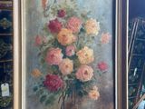 a picture of a painting on a easel in a room