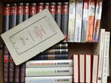 a box full of books that are sitting on a table