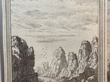 a picture of a book with a picture of a mountain scene