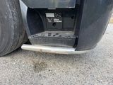 a close up of a truck tire with a flat tire