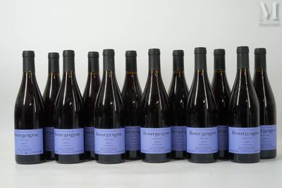 six bouteilles de vin sont alignées sur une table