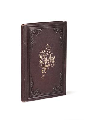 the book is brown with gold lettering on it