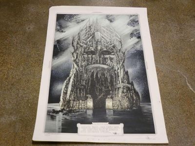 Philippe Druillet (1944) L'Ile des Morts extérieur. Lithogra… - Photo 1