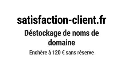 Nom de domaine satisfaction-client.