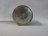 pair of antique silver plated knobs on a white background