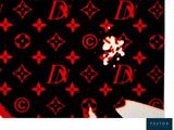 a picture of a black and red shirt with red letters on it