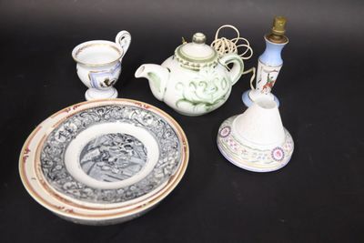 Lot de porcelaine dont HAVILAND et de faïence notamment théi…