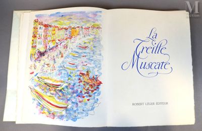 un livre avec une image représentant des bateaux sur l'eau