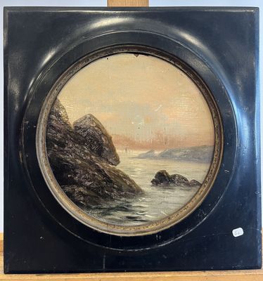 a picture of a picture of a painting on a easel