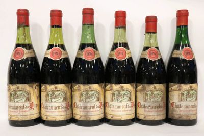 6 Bout. Chateauneuf du pape Le Cellier - 1970.