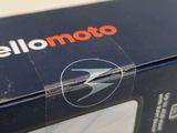 a close up of a box with a cell phone inside of it