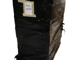 a large black box that is wrapped in plastic