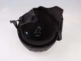 a close up of a helmet on a white surface