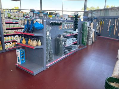 many items on the shelves in the store for sale