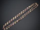 une paire de bracelets en améthorate et diamants