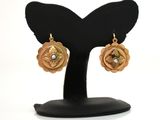 gros plan d'une paire de boucles d'oreilles sur un support