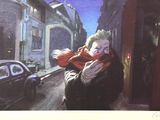 une peinture représentant une femme tenant un enfant dans ses bras
