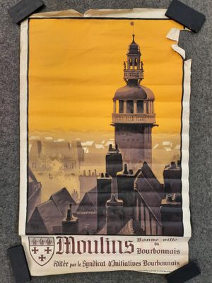 a picture of a poster on the wall of a building
