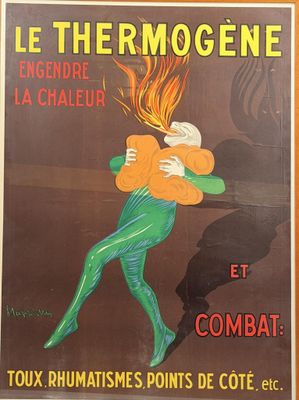 french poster for thermogne, thermometere, la chaleur, et combat