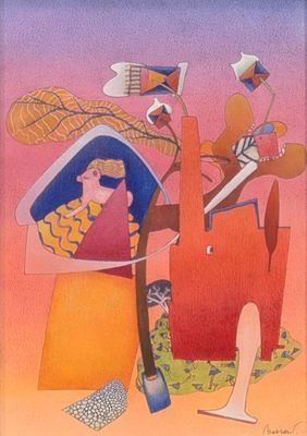 une image d'un tableau représentant une femme assise sur une chaise