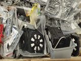 a box full of assorted electronics in a store