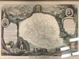 une vieille carte du Grand Ouest indiquant les routes et les villes