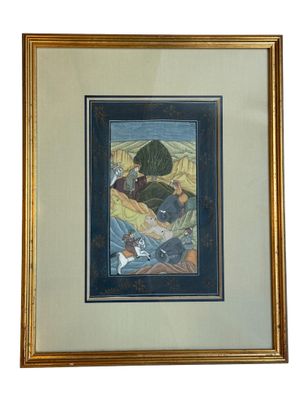 ECOLE INDIENNE La chasse au lion